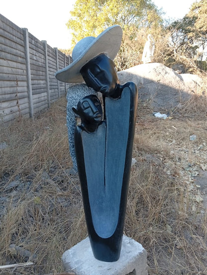 Just Married - Stone Sculpture Made of Springstone by Stephen Chikeya | Zimbabwe