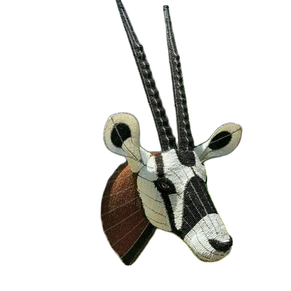 Kudu Head: Handmade of Hard Wire & Beads by Tadiwa Muchemwa | Zimbabwe