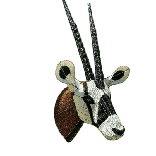 Kudu Head: Handmade of Hard Wire & Beads by Tadiwa Muchemwa | Zimbabwe
