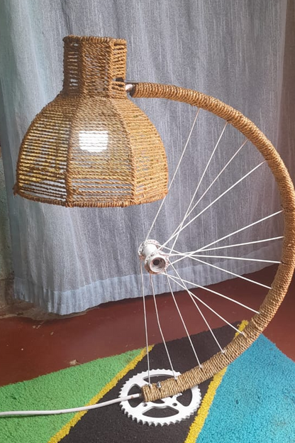 Lamp Holder - Woven from  Hyacinth Papyrus & Wire By George Abongo | Kenya