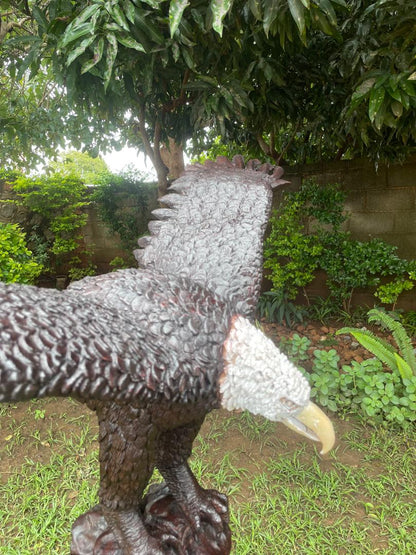 Landing Eagle - Wooden Sculpture Made of Ironwood by Ntokozo Patson Sibanda | Zimbabwe