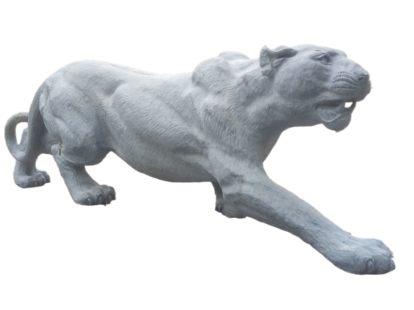 On The Prowl - Stone Sculpture Made of Springstone by Farai Tandi | Zimbabwe