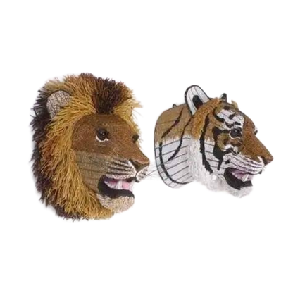 Lion Head: Handmade of Hard Wire & Beads by Tadiwa Muchemwa | Zimbabwe