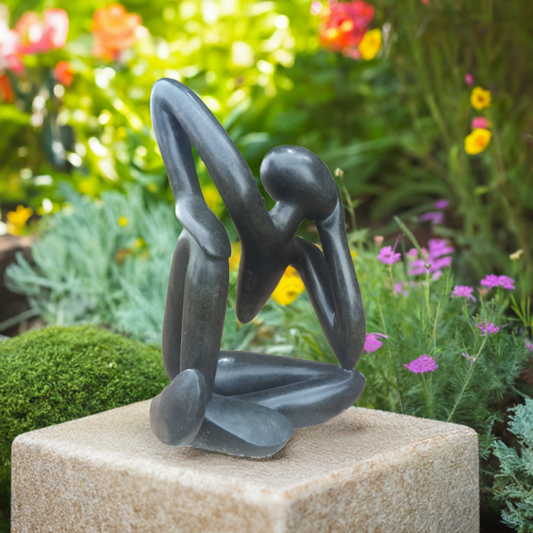 Lost In Thought - Stone Sculpture Made of Springstone by Stephen Chikeya | Zimbabwe
