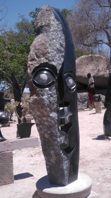 Lovers - Stone Sculpture Made of Springstone by Ishmael Chitiyo Jnr | Zimbabwe