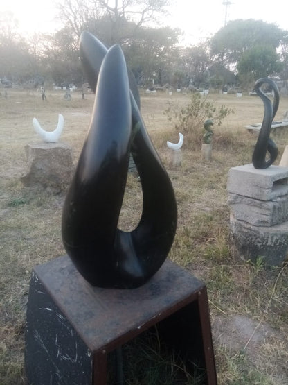 Lovers Delight - Stone Sculpture Made of Leopad Rock by Livingstone Matambo | Zimbabwe