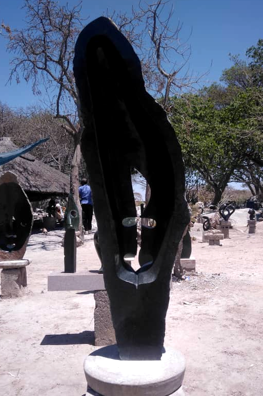 Lovers - Stone Sculpture Made of Springstone by Ishmael Chitiyo Jnr | Zimbabwe