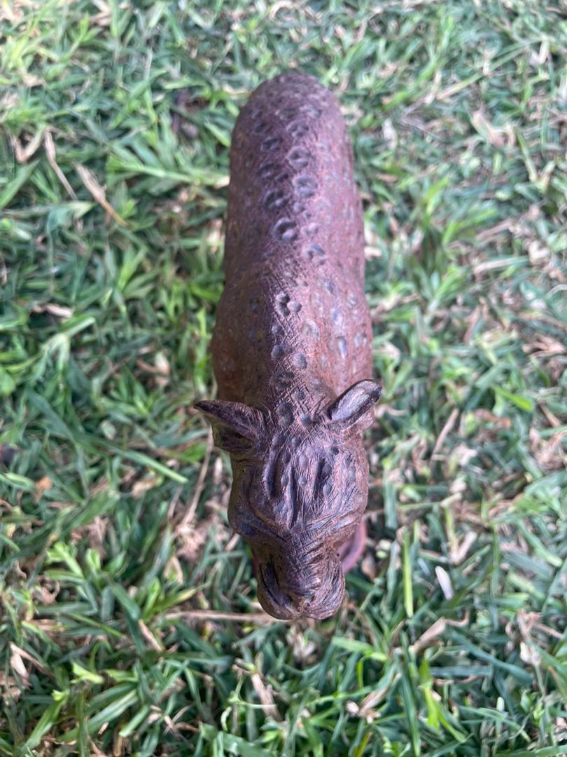 Male Leopard In Search of Female Partner - Wooden Sculpture Made of Ironwood by Ntokozo Patson Sibanda | Zimbabwe