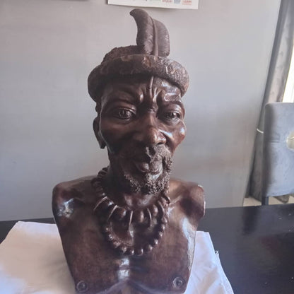 Village Elder - Wooden Sculpture Made of Ironwood by Ntokozo Patson Sibanda | Zimbabwe