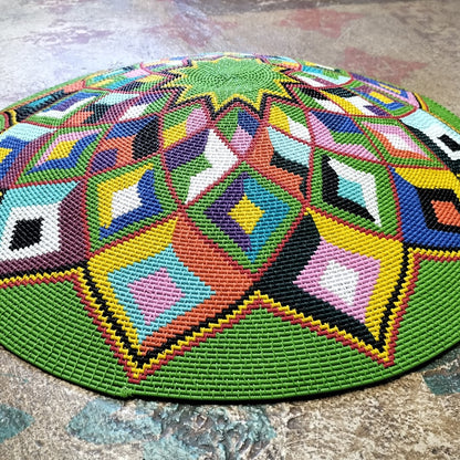 Green Geometric Hardwire Baskets by Busisiwe Mayise| South Africa