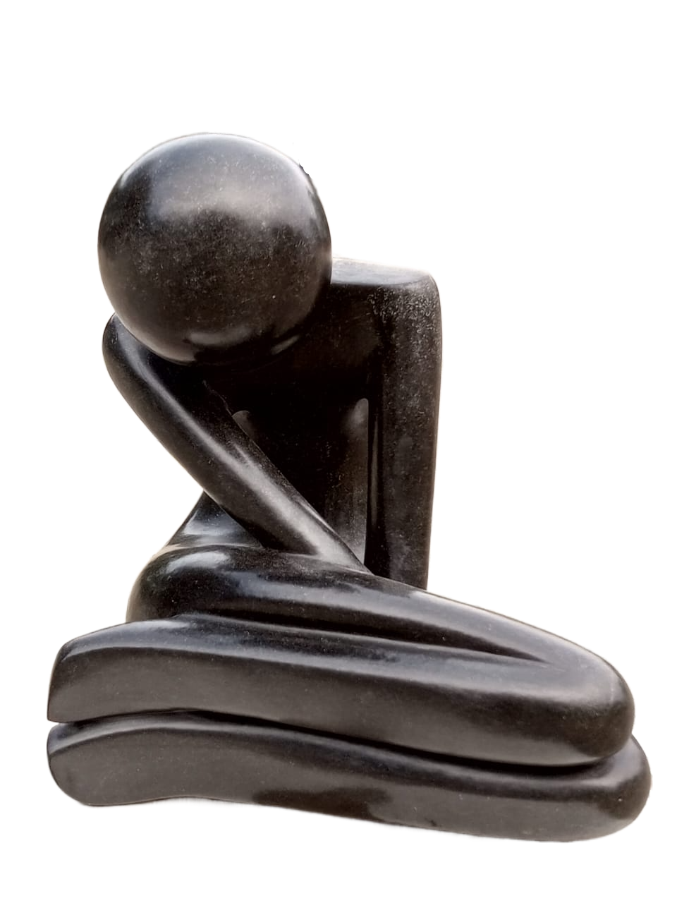 Humility - Stone Sculpture Made of Springstone by Misheck Makaza | Zimbabwe