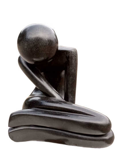 Humility - Stone Sculpture Made of Springstone by Misheck Makaza | Zimbabwe