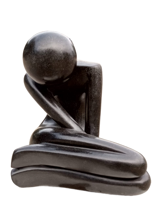 Humility - Stone Sculpture Made of Springstone by Misheck Makaza | Zimbabwe