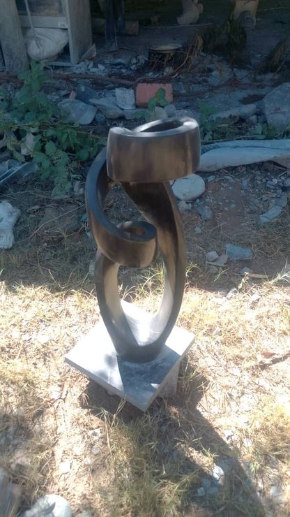 Model(Abstract) - Stone Sculpture Made of Springstone by Marshall Mangwere | Zimbabwe