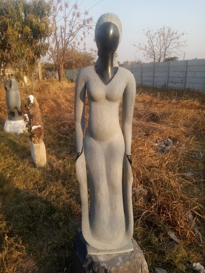 The Model - Stone Sculpture Made of Leopard Rock by Samson Mukohwa | Zimbabwe