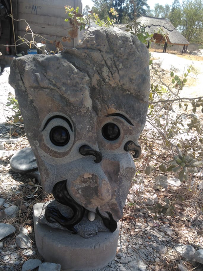 Owl Lovers - Stone Sculpture Made of Springstone by Taurai. E. Mupaso | Zimbabwe