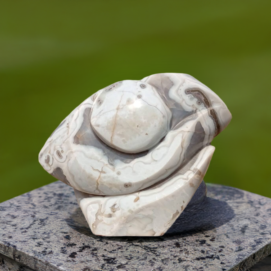 Powerful Warrior - Stone Sculpture Made of Agate Stone by Batsirai Tago | Zimbabwe