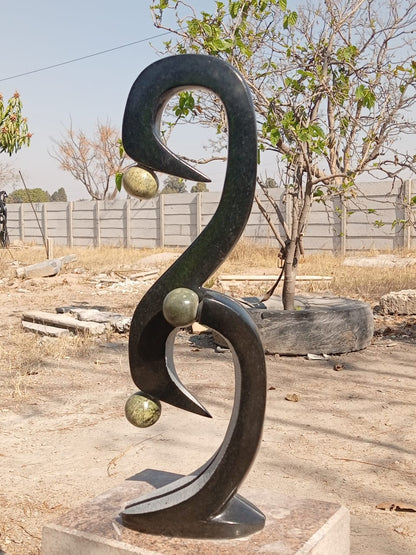 Prayer Warriors - Stone Sculpture Made of Springstone by Graham Rugoyi | Zimbabwe