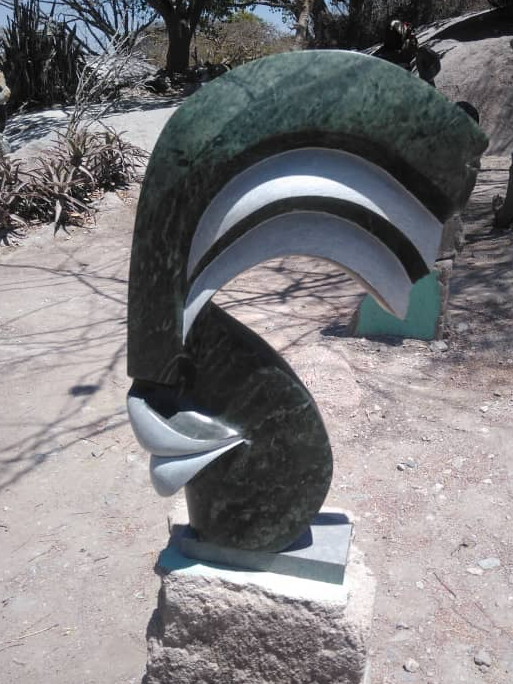 Teaching Goodness - Stone Sculpture Made of Opal Stone by Blessing Mitorozo | Zimbabwe