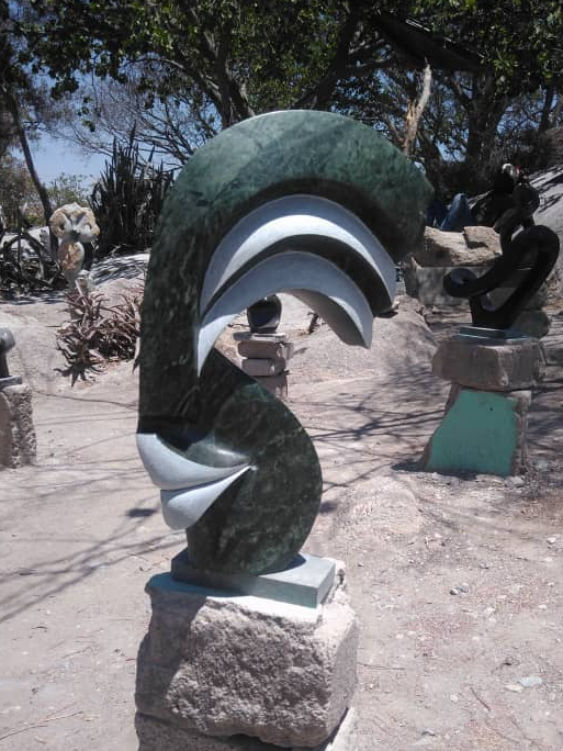 Teaching Goodness - Stone Sculpture Made of Opal Stone by Blessing Mitorozo | Zimbabwe