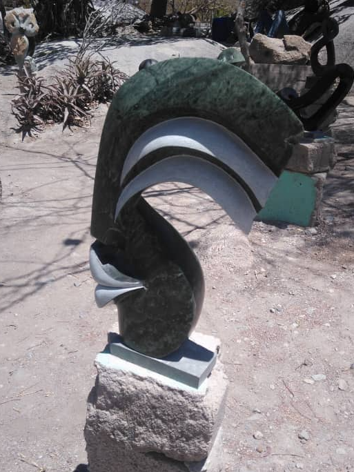 Teaching Goodness - Stone Sculpture Made of Opal Stone by Blessing Mitorozo | Zimbabwe