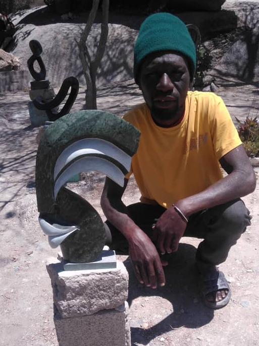 Teaching Goodness - Stone Sculpture Made of Opal Stone by Blessing Mitorozo | Zimbabwe