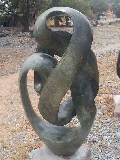 Rising Currents - Stone Sculpture Made of Opal Stone by Tonderai Sowa | Zimbabwe