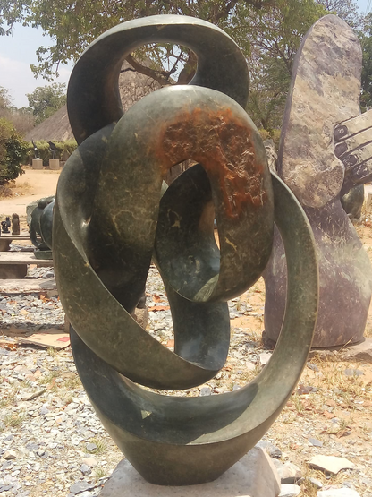 Rising Currents - Stone Sculpture Made of Opal Stone by Tonderai Sowa | Zimbabwe