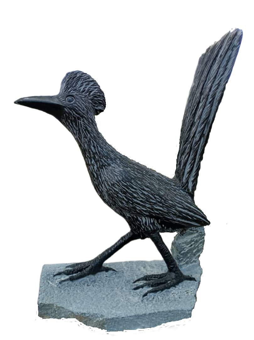 Road Runner - Stone Sculpture Made of Springstone by Shepherd Deve | Zimbabwe