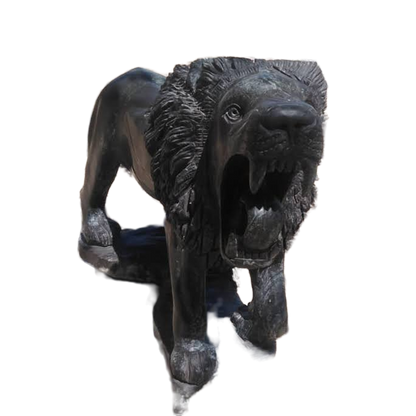 Roaring Lion - Stone Sculpture Made of Springstone by Ronny Nyamhunga | Zimbabwe