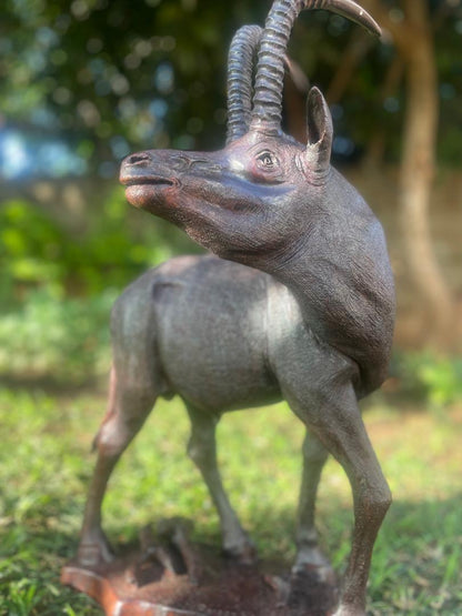 Sable In a State of Panic - Wooden Sculpture Made of Ironwood by Ntokozo Patson Sibanda | Zimbabwe