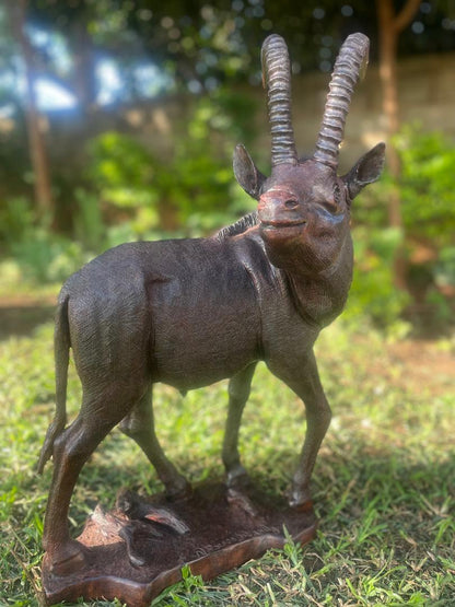 Sable In a State of Panic - Wooden Sculpture Made of Ironwood by Ntokozo Patson Sibanda | Zimbabwe