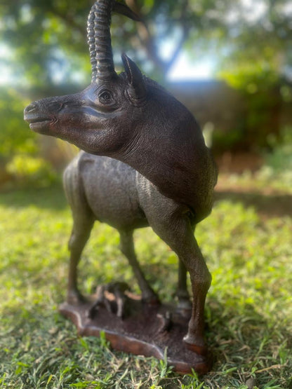 Sable In a State of Panic - Wooden Sculpture Made of Ironwood by Ntokozo Patson Sibanda | Zimbabwe