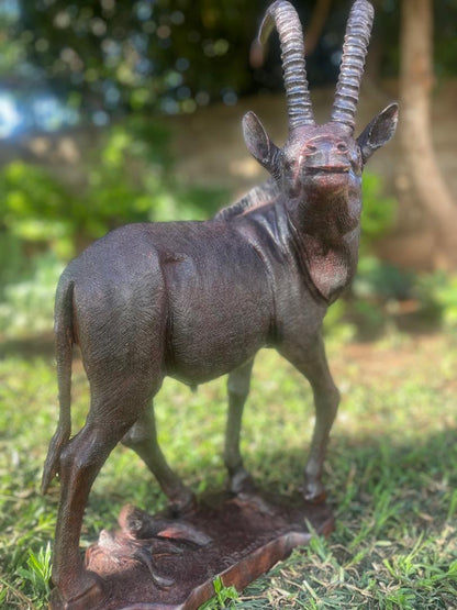 Sable In a State of Panic - Wooden Sculpture Made of Ironwood by Ntokozo Patson Sibanda | Zimbabwe