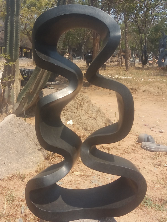 Sea Waves - Stone Sculpture Made of Springstone by Godfrey Matangira | Zimbabwe