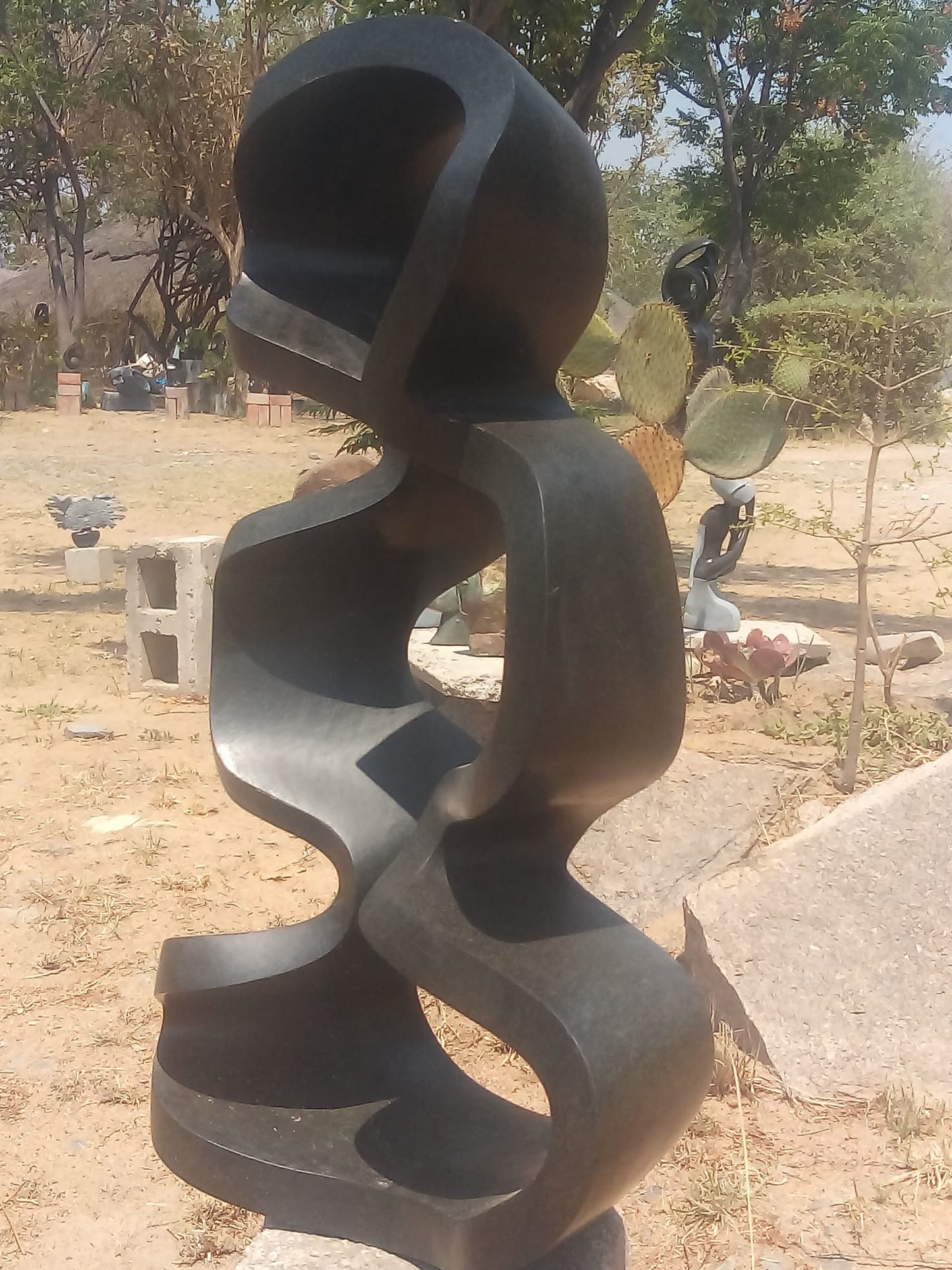 Sea Waves - Stone Sculpture Made of Springstone by Godfrey Matangira | Zimbabwe