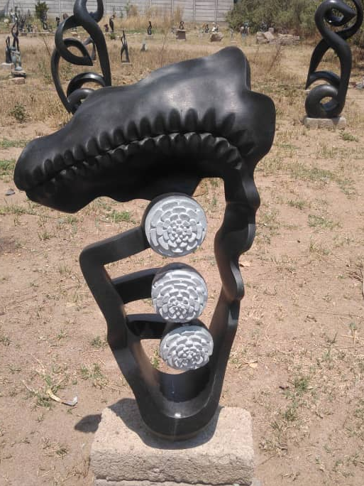 Sea Flower - Stone Sculpture Made of Springstone by Godfrey Matangira | Zimbabwe