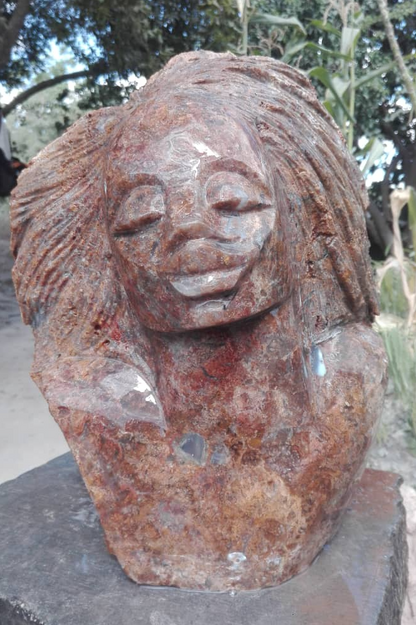 Self Confidence - Stone Sculpture Made of Brown Agate Gemstone by Rufaro Murenza| Zimbabwe