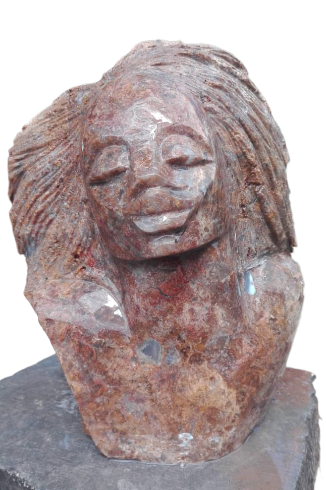 Self Confidence - Stone Sculpture Made of Brown Agate Gemstone by Rufaro Murenza| Zimbabwe