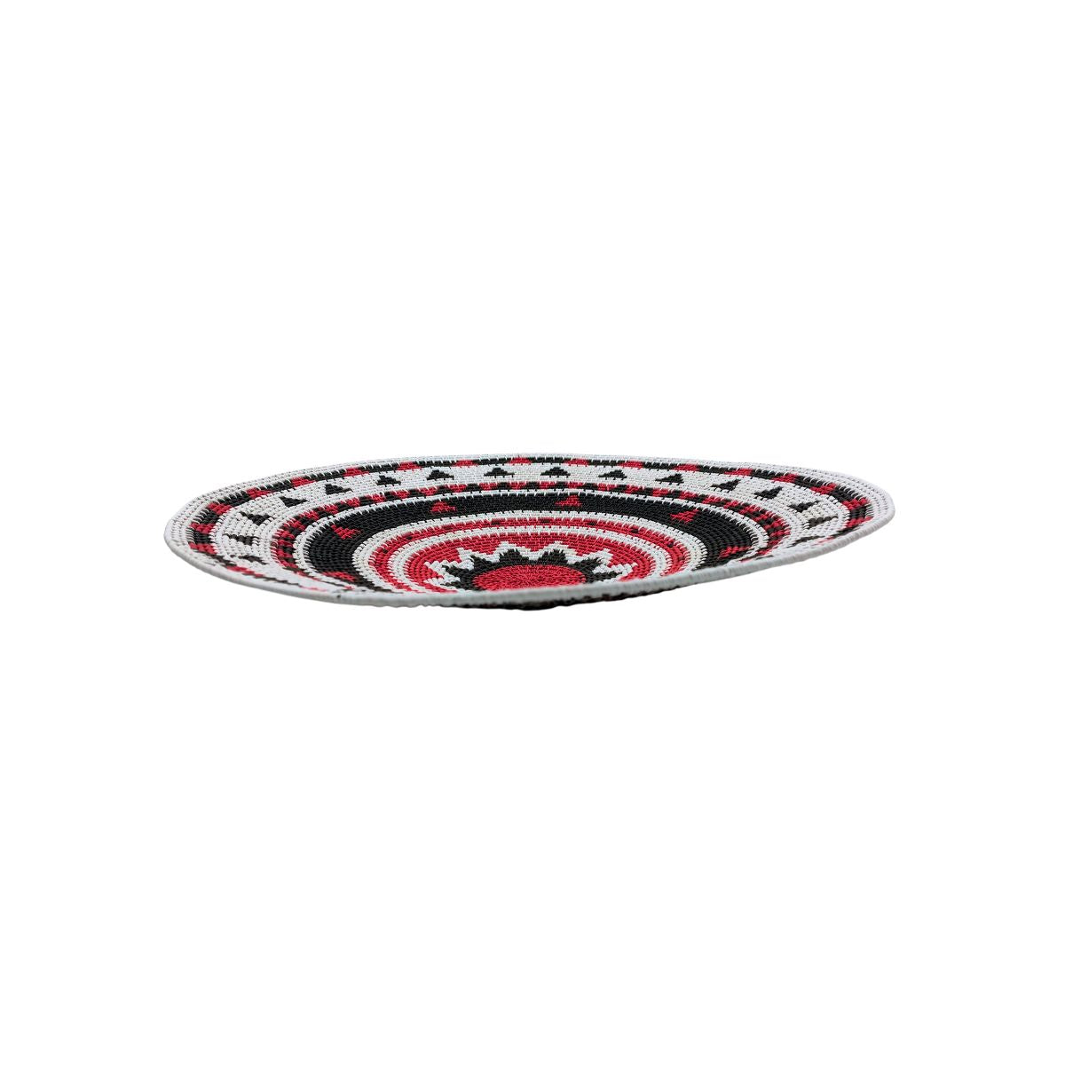 Shallow Hardwire Bowl 31.5cm Black, White And Red Geometric WB0072 | South Africa