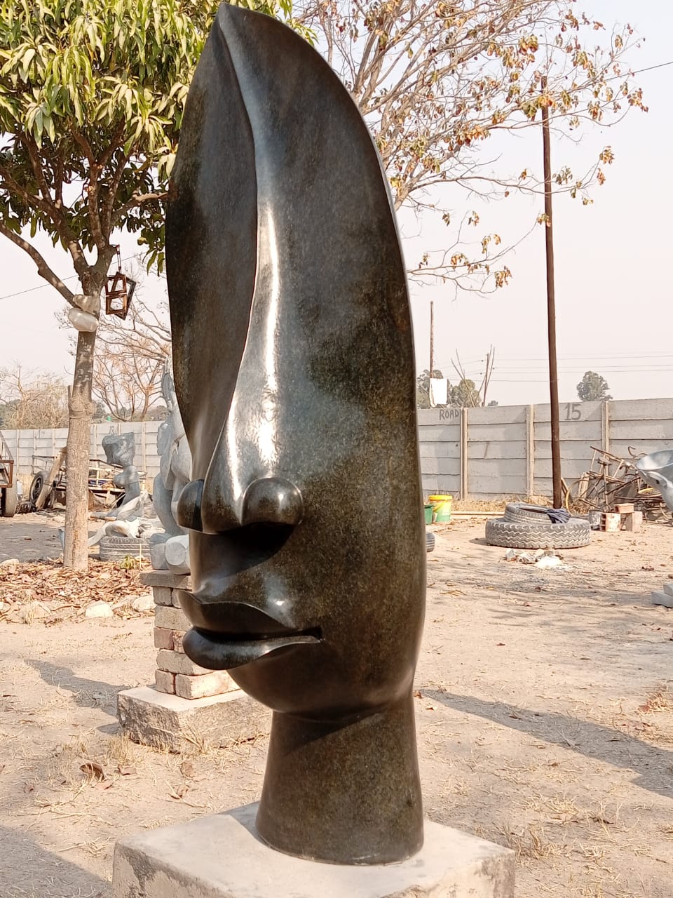 Sharp Head - Stone Sculpture Made of Springstone by Ed Seda | Zimbabwe