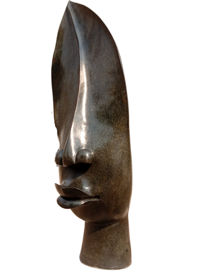 Sharp Head - Stone Sculpture Made of Springstone by Ed Seda | Zimbabwe