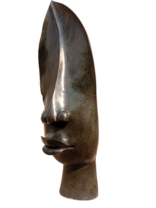 Sharp Head - Stone Sculpture Made of Springstone by Ed Seda | Zimbabwe