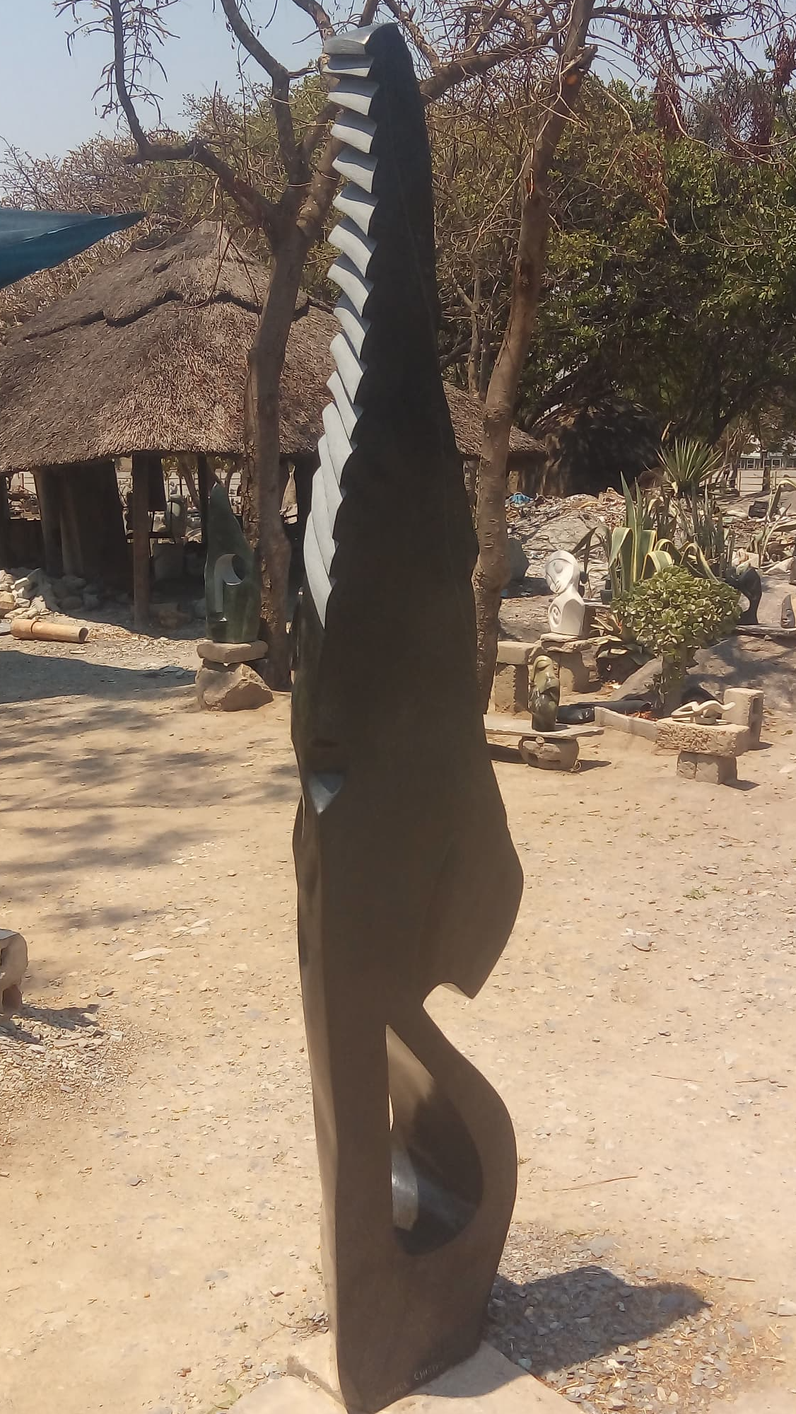 Echoes of Four Sister Souls - Stone Sculpture Made of Springstone by Ishmael Chitiyo | Zimbabwe