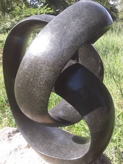 Everlasting Bond - Stone Sculpture Made of Springstone by Tonderai Sowa | Zimbabwe