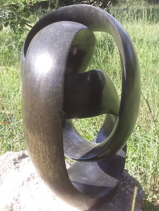 Everlasting Bond - Stone Sculpture Made of Springstone by Tonderai Sowa | Zimbabwe