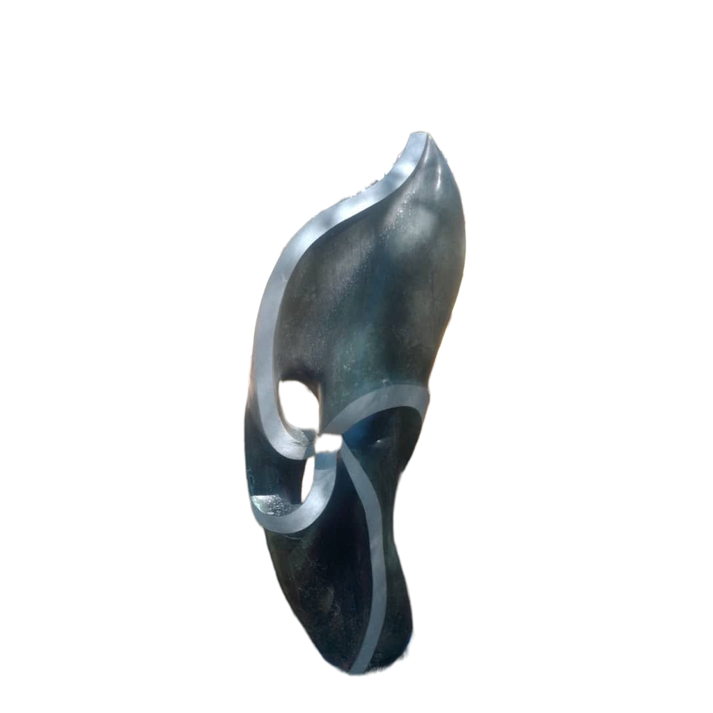 Focul Point - Stone Sculpture Made of Springstone by Davis Sibanda | Zimbabwe