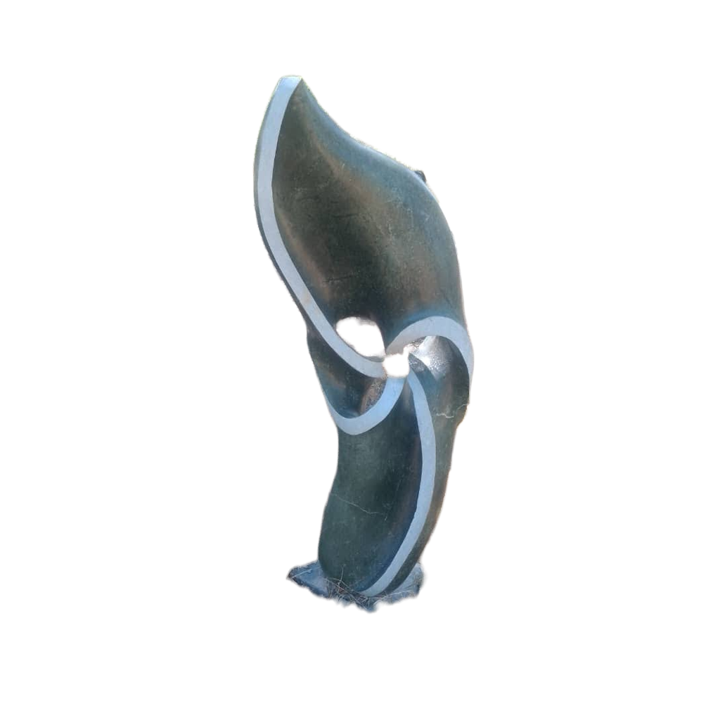 Focul Point - Stone Sculpture Made of Springstone by Davis Sibanda | Zimbabwe