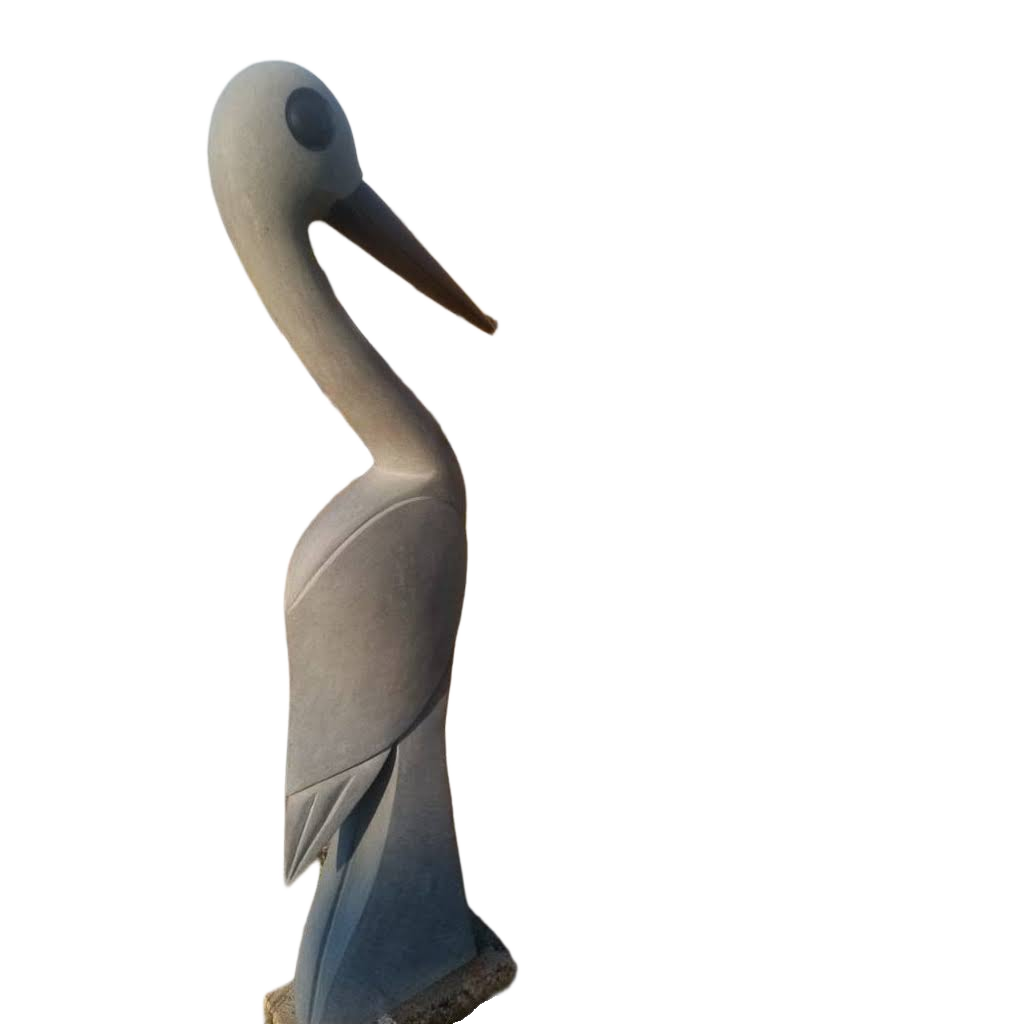 Stork Bird - Stone Sculpture Made of Springstone by Farai Nyakanyanza | Zimbabwe