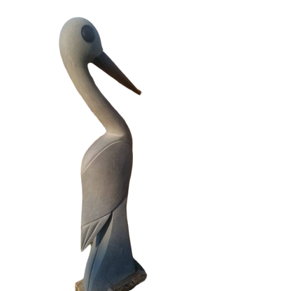 Stork Bird - Stone Sculpture Made of Springstone by Farai Nyakanyanza | Zimbabwe